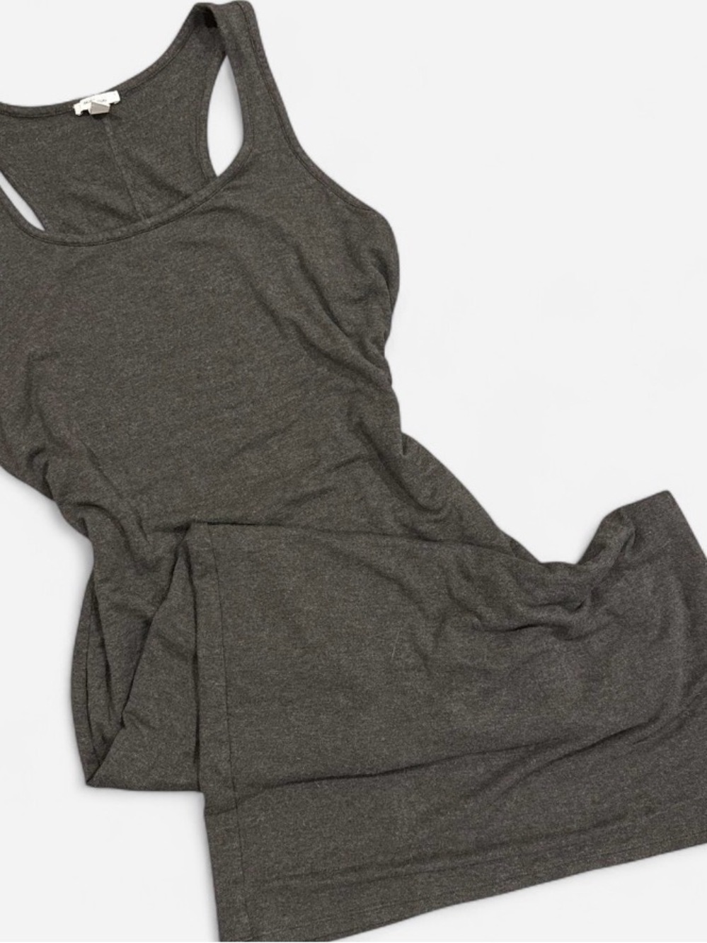 Daily Ritual Racerback Knit Tank Dress - Dark Charcoal